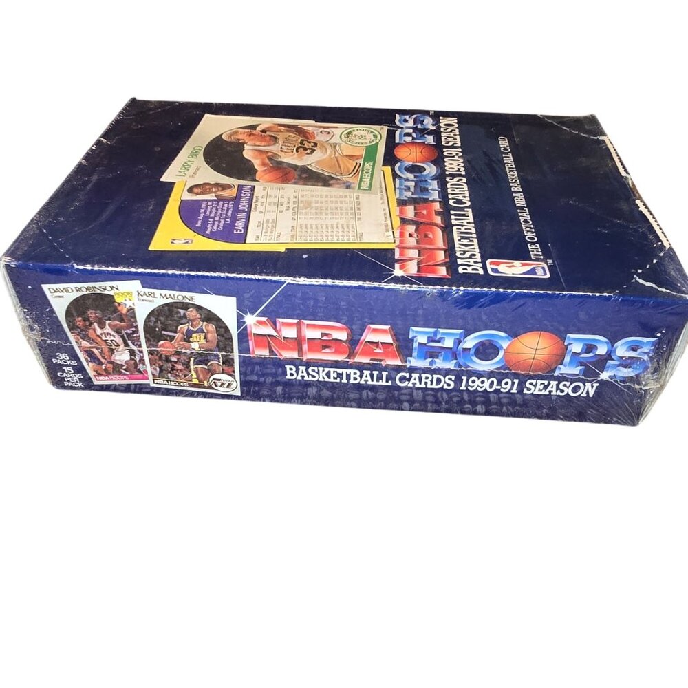 NBA Hoops Basketball Cards 1990-91 Factory-Sealed Box 36 Packs Bird Magic BA16 - Picture 5 of 7